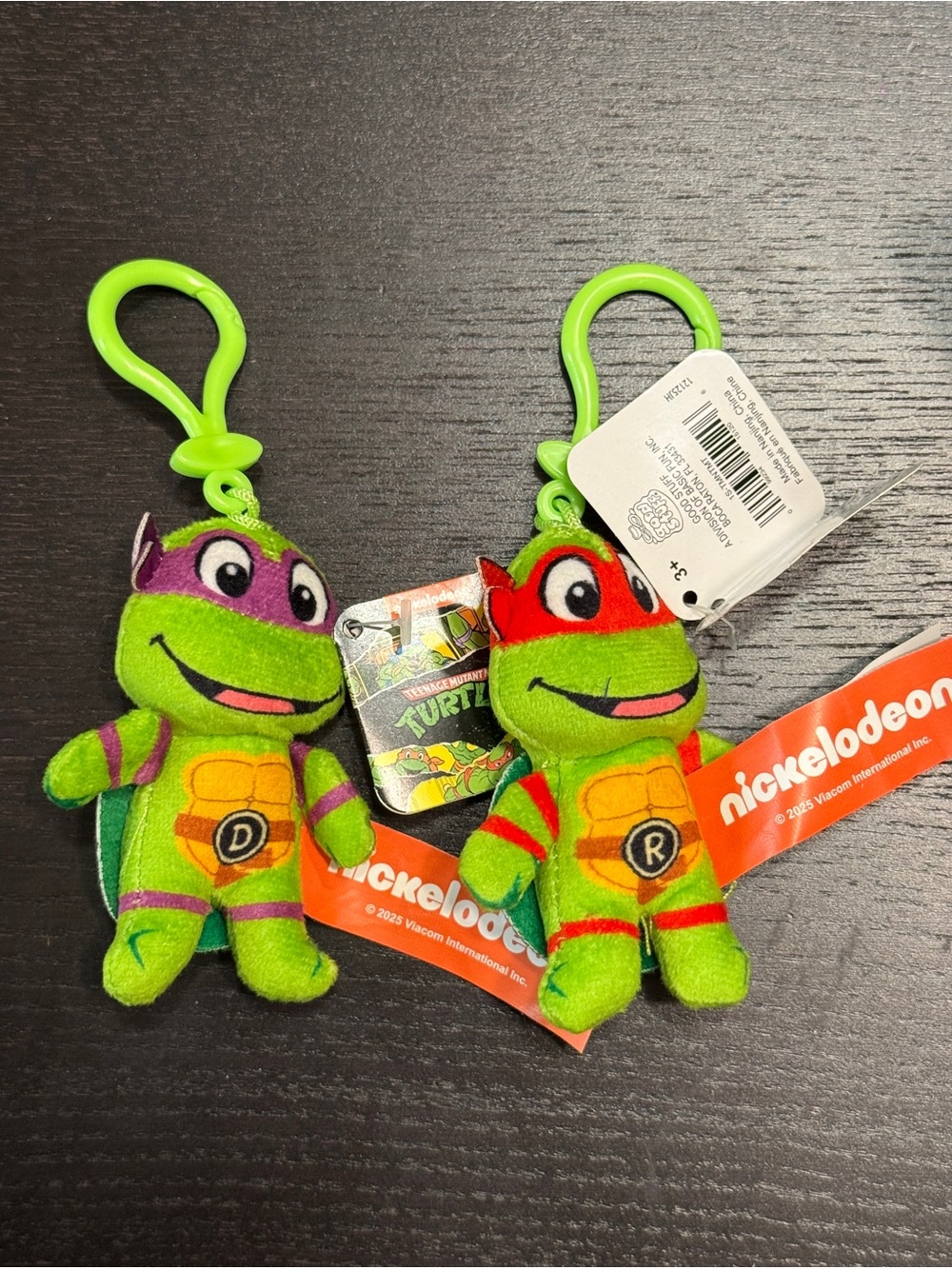 NWT Teenage Mutant Ninja Turtles Plush Keychain Toys 3”